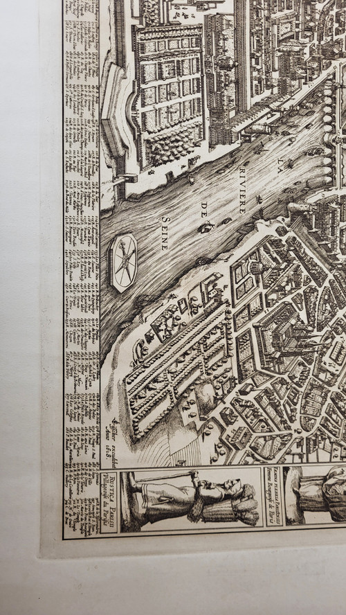 Gravure Plan de Visscher Paris 1618