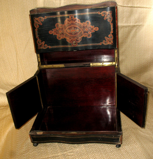 Napoleon III 19th century marquetry liqueur cellar case