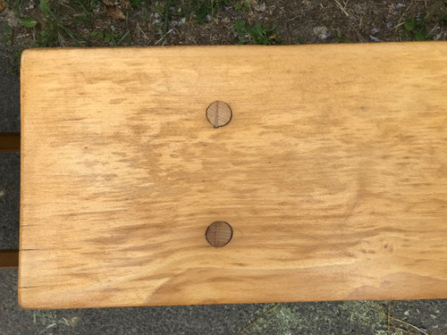 Pair of solid pine benches.