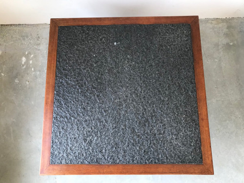 Square granite coffee table, circa 1980.