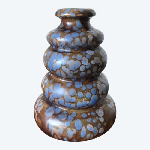 Vase aus gesprenkelter Keramik, Belgien, circa 196O.