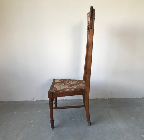 Nanny chair, Arts and Crafts style, early 20th century.