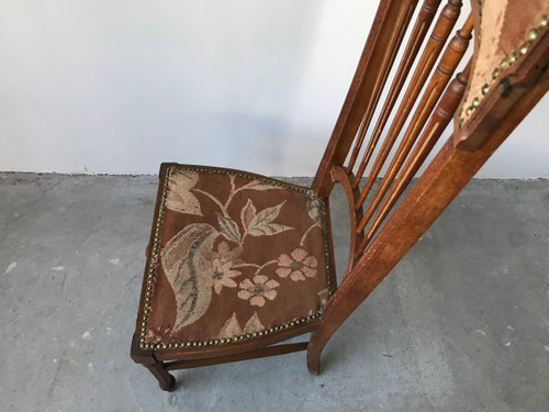 Nanny chair, Arts and Crafts style, early 20th century.