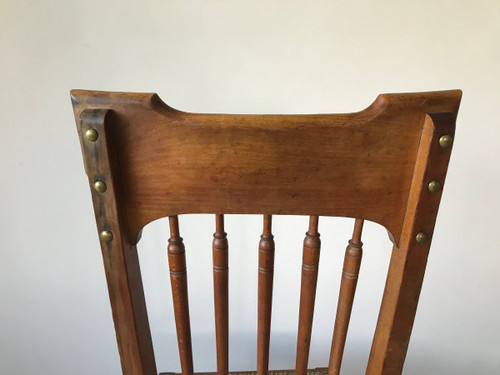 Nanny chair, Arts and Crafts style, early 20th century.