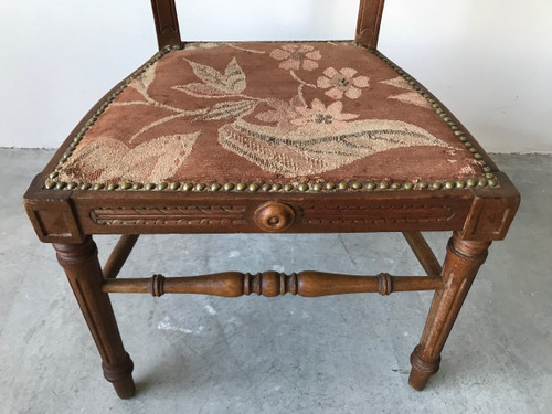 Nanny chair, Arts and Crafts style, early 20th century.