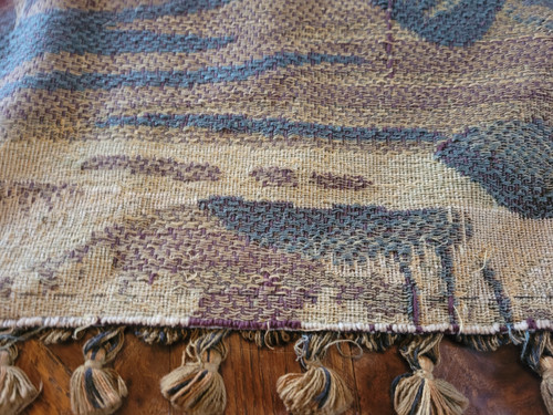 Tapestry table rug from the 19th century