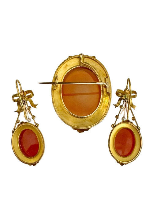 Gold Parure, Cameos On Agate Napoleon III