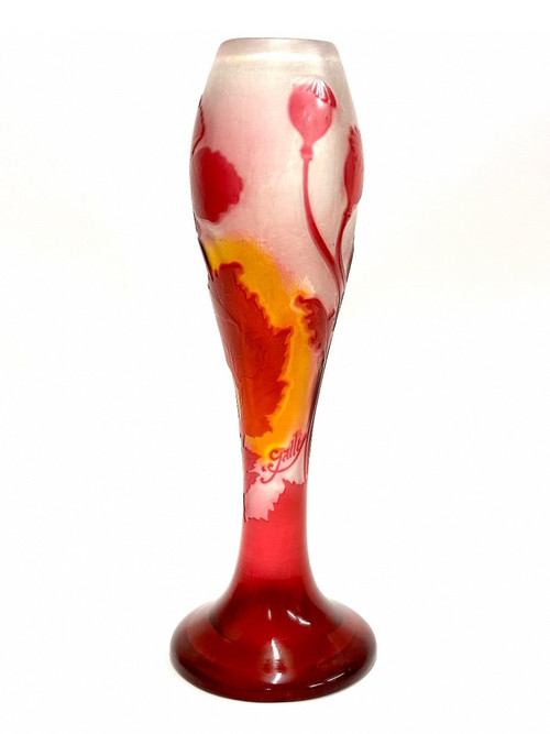 Emile Gallé Vase „Mohnblumen“