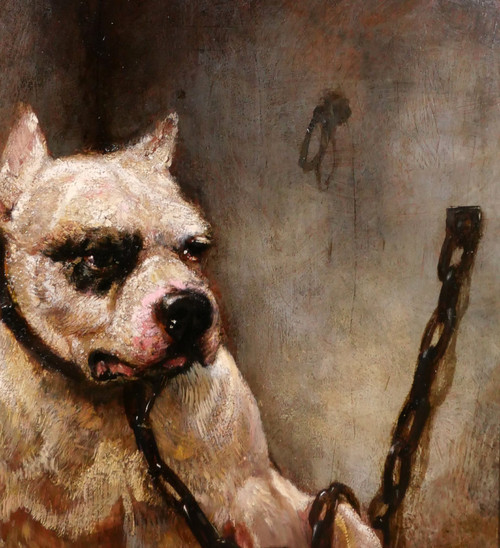 Louis Godefroy JADIN 1805-1882 Hund, Gemälde, 1861