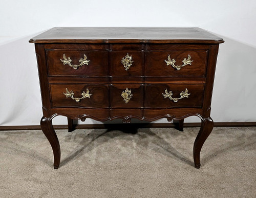 Sauteuse Commode in Amaranth and Mahogany, Louis XV – 18th Century