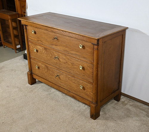 Small Oak Property Chest of Drawers, Empire Period – Early 19th Century