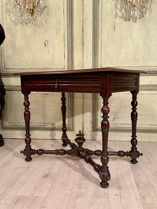 Writing Table In Walnut From Louis XIII XVIIth Century