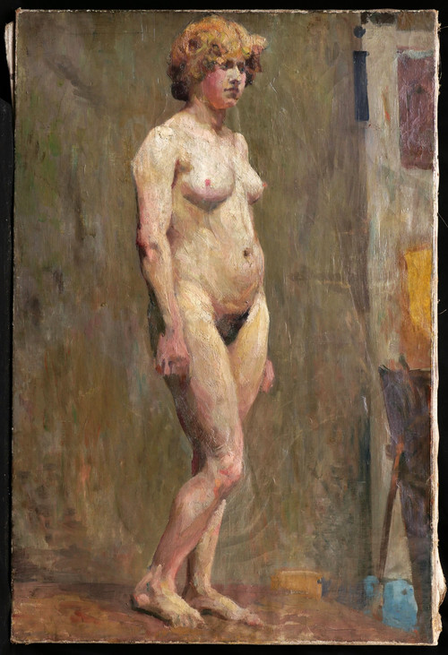 Charles TCHERNIAWSKY, Nude model in the workshop