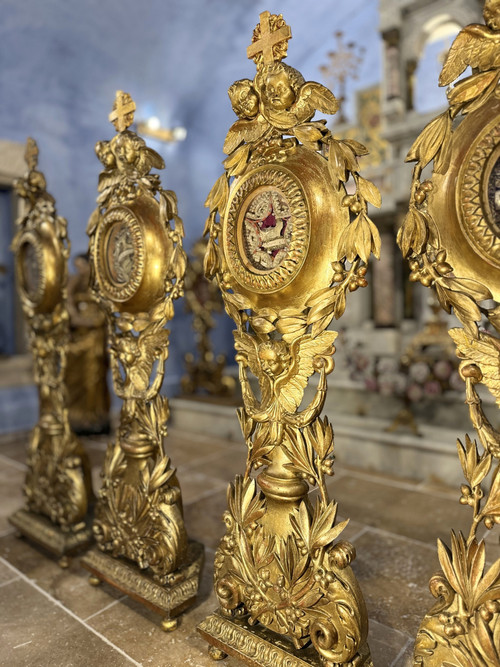 Quatre Remarquables Monstrances Reliquaires - Circa 1700 