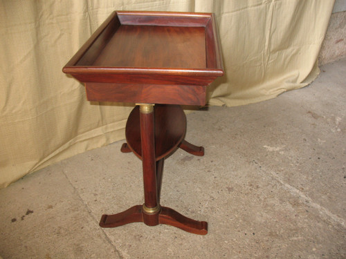 Empire mahogany work table cabaret top 19th century