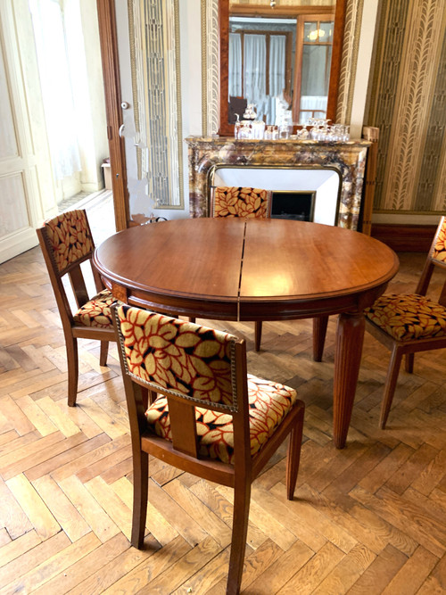 Oval Table And 12 Art Deco Chairs