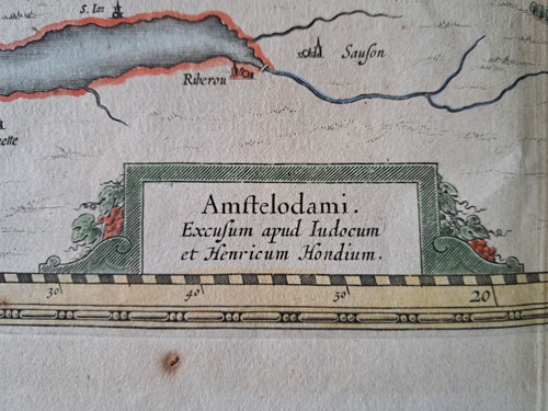 Map of the Country of Saintonge, Henricus Hondius, Early 17th century.