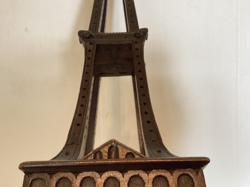 Eiffel Tower in carved wood