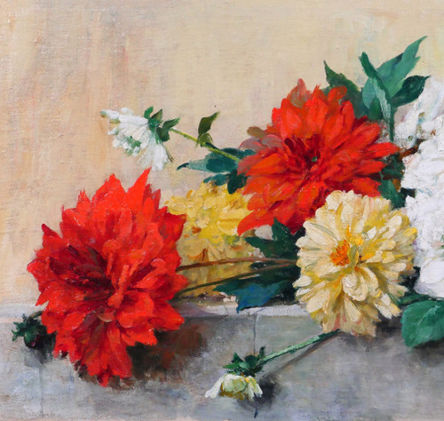 Lucien Gilbert DARPY 1875-1964 Bouquet of summer flowers, painting, circa 1920-30