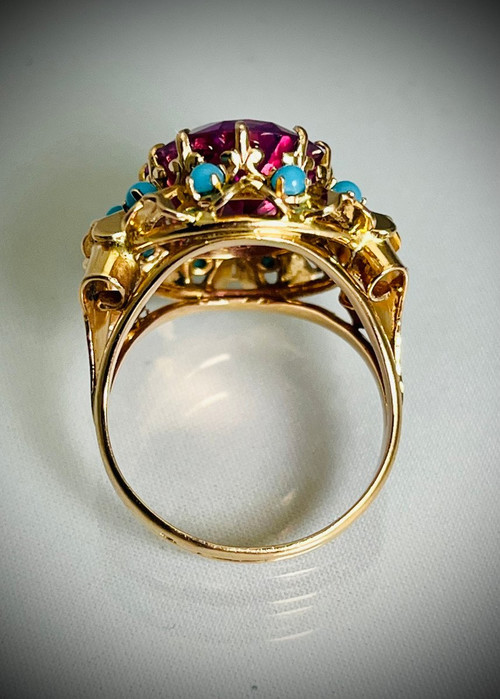 Amethyst And Turquoise Ring 1960