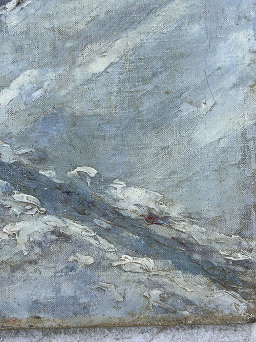 Clément Castelli (1870-1959) Huile Sur Toile Paysage De Montagne Début XXème Siècle