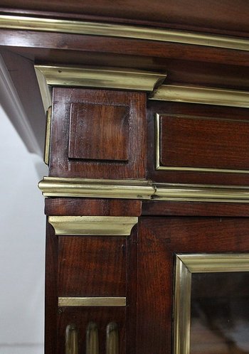  Cuban Mahogany Parquet Bookcase, Louis XVI Style - Late 19th Century