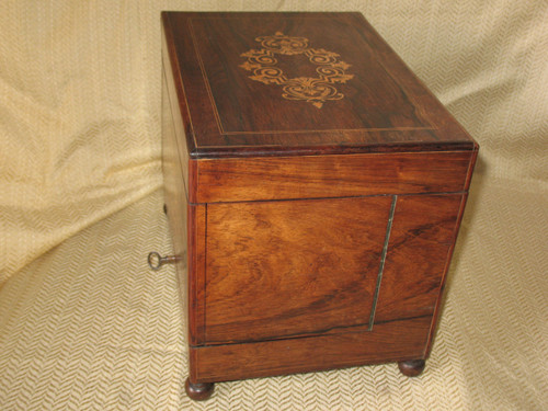 Liqueur cellar marquetry box Charles X period - 19th