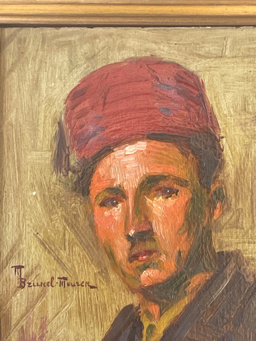 PORTRAIT OF A SOLDIER IN UNIFORM. XXTH - Militaria portrait. Zouave, colonial troop.