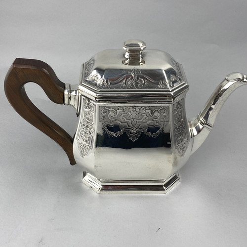 Silver tea service signed Tétard & Frères