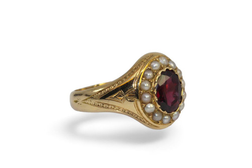 Pearl and Garnet Ring 1910.