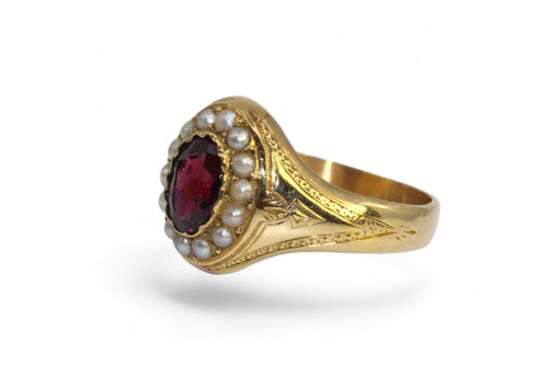 Pearl and Garnet Ring 1910.