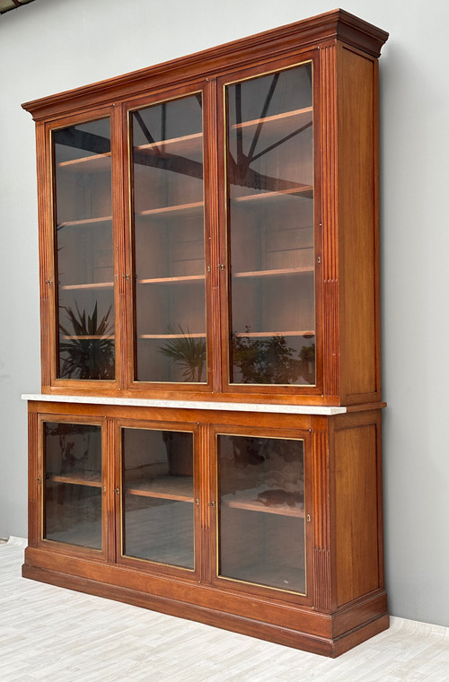 Important Louis XVI Period Mahogany Chateau Bookcase circa 1780