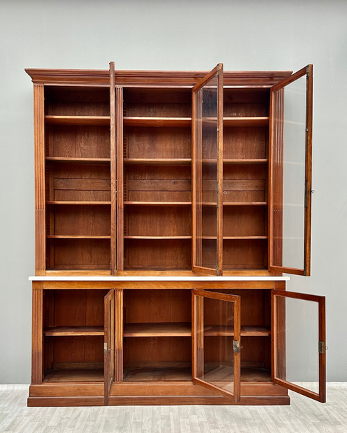 Important Louis XVI Period Mahogany Chateau Bookcase circa 1780