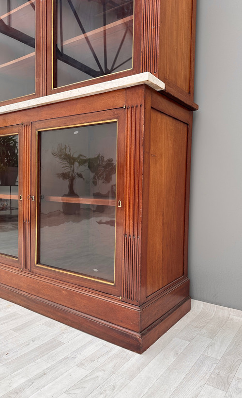 Important Louis XVI Period Mahogany Chateau Bookcase circa 1780