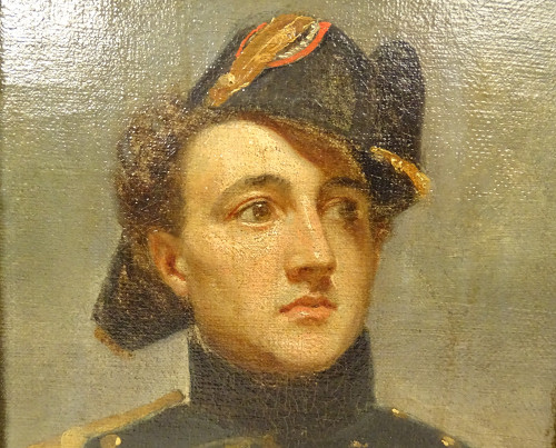 HST painting portrait Jérôme-Martin Langlois Aspirant Marine uniform 19th century