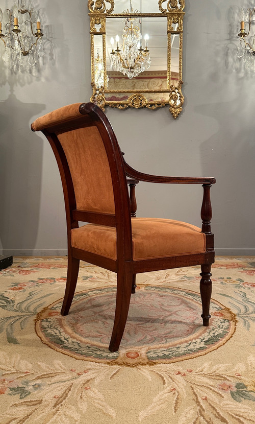 Jacob Frères Provenance Royal, Fauteuil à l'Etrusque En Mahjou Palais Des Tuileries d'Epoque Directo