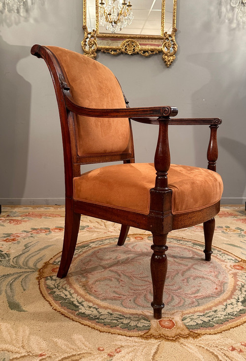 Jacob Frères Provenance Royal, Fauteuil à l'Etrusque En Mahjou Palais Des Tuileries d'Epoque Directo