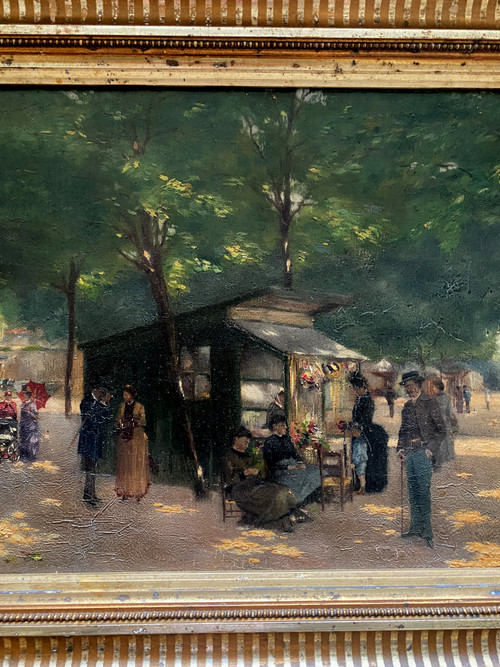 Flâneries sous les ombrages du Parc de l'Observatoire à Toulouse Oil/Impressionist canvas 1of 1880