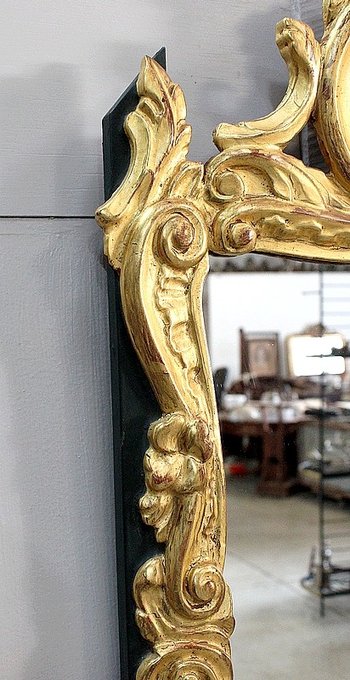  Petit Miroir en Bois Doré, style Louis XV - Début XXe 