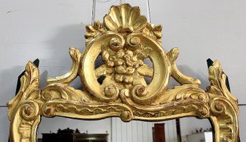  Petit Miroir en Bois Doré, style Louis XV - Début XXe 