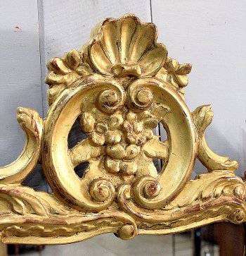  Petit Miroir en Bois Doré, style Louis XV - Début XXe 