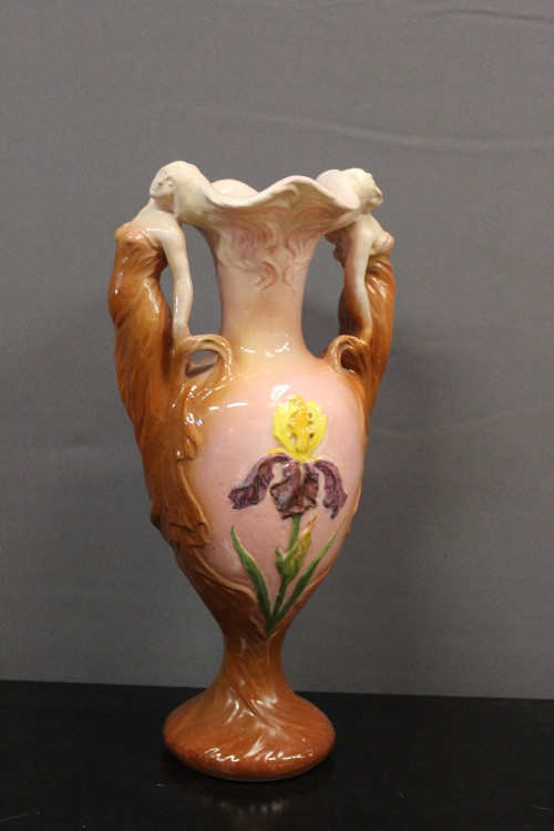 Jugendstil Vase Dekor Von Frauen Von Delphin Massier