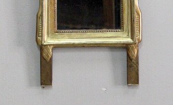  Petit Miroir en Bois Doré, style Louis XVI - Début XXe 