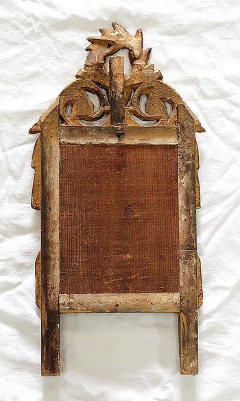  Petit Miroir en Bois Doré, style Louis XVI - Début XXe 