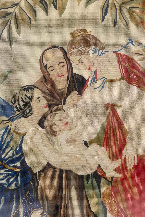 Orientalist style petit point tapestry. Circa 1880.