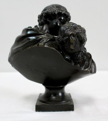  Bronze "the Kiss Given" after J-A. Houdon - 2nd half of the 19th century