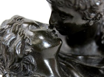  Bronze "the Kiss Given" after J-A. Houdon - 2nd half of the 19th century