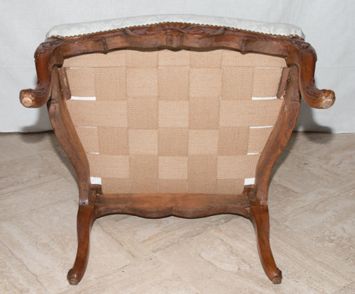 Fauteuil à Dossier Plat Estampillé époque Louis XV