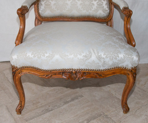 Flat-back armchair Stamped Louis XV period