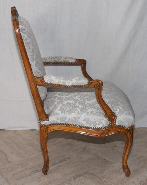 Flat-back armchair Stamped Louis XV period